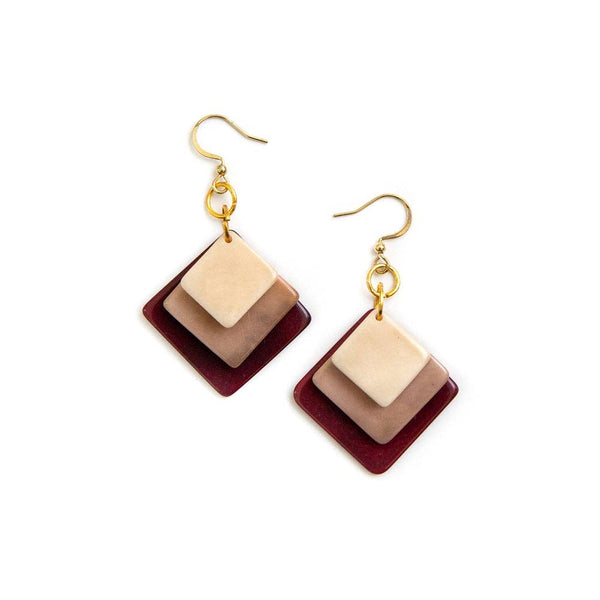 Minerva Earrings: Purple Combo
