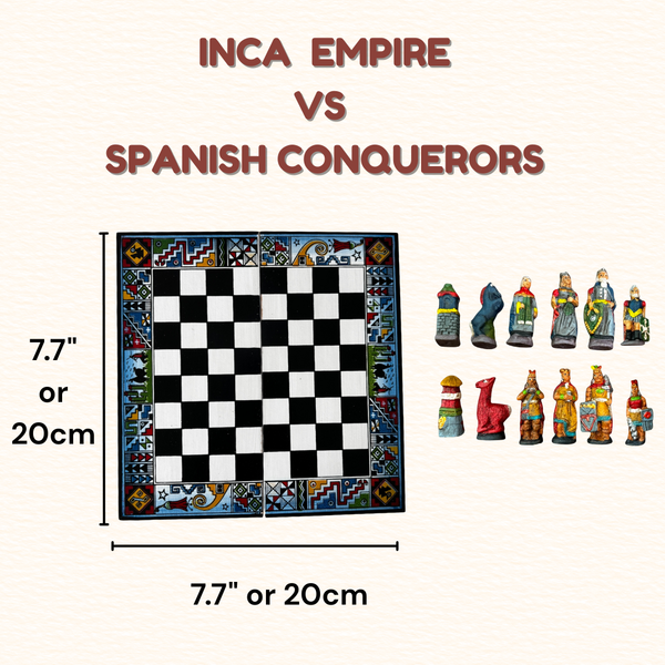 Peruvian Handmade Chess Board Game 8"