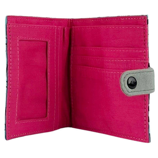 Canvas Square Wallet - Dog Print Wallet - Vegan Wallet