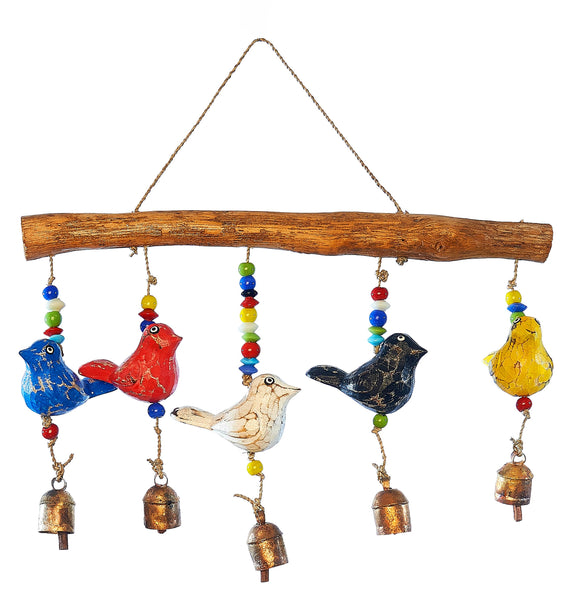 The Chirpy Five!/Wood - Painted Birds