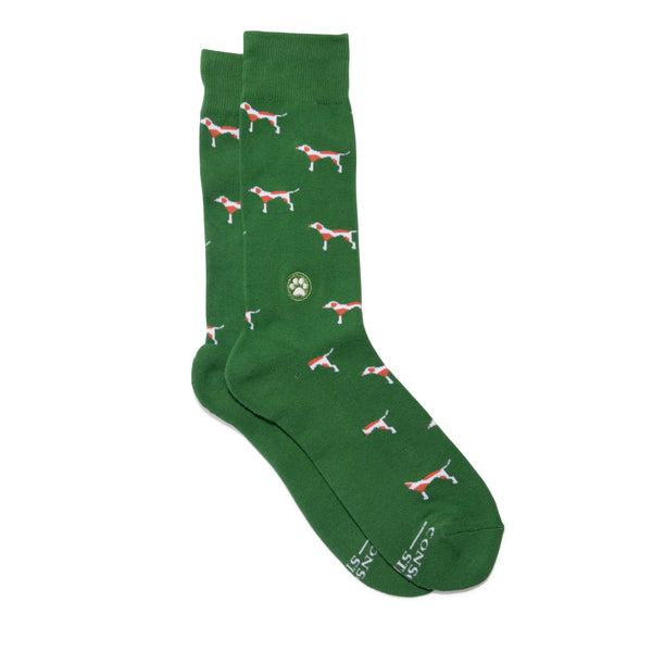 Socks that Save Dogs-Green Dogs/Medium