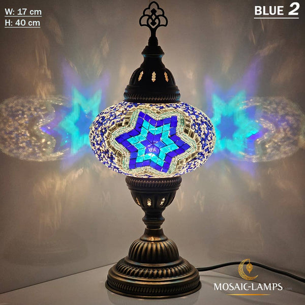 10+ Colors - Turkish Mosaic Large Globe Table Lamp, Marrakec
