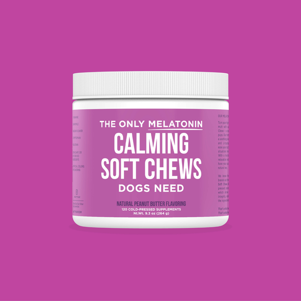 The Only Melatonin Calming Soft Chews Dogs Need: 12 count pouch