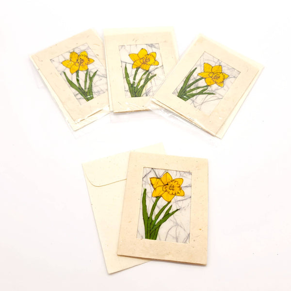 Batik Daffodil Mini Card