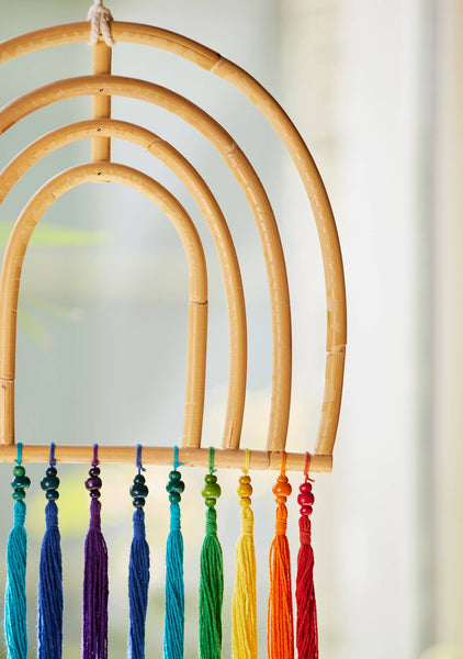 Rainbow Natural Rattan Hanging Decoration
