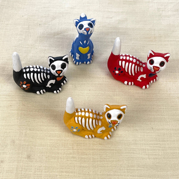 Ceramic Skelly Cats, Peru