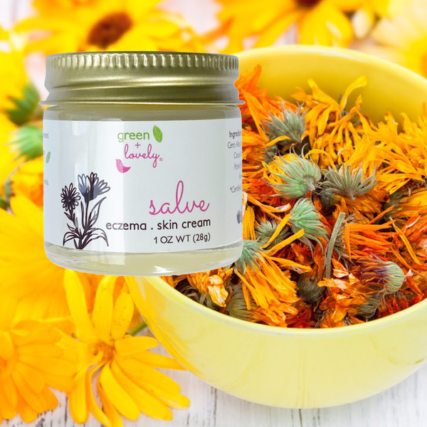 Herbal Calendula Salve, Organic {glass jar} - 1 oz