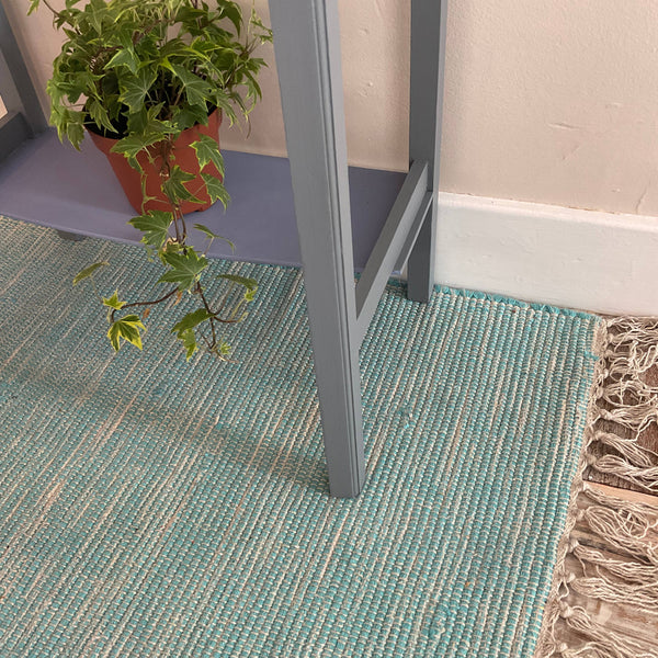 HUSH Hand Loomed Soft Cotton Rug in Muted Colours