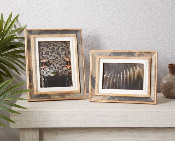 Wood + Slate Photo Frame