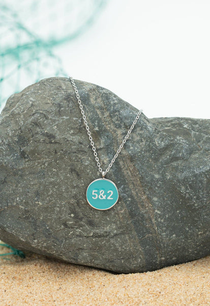 Hebrew 5 & 2 Necklace Silver