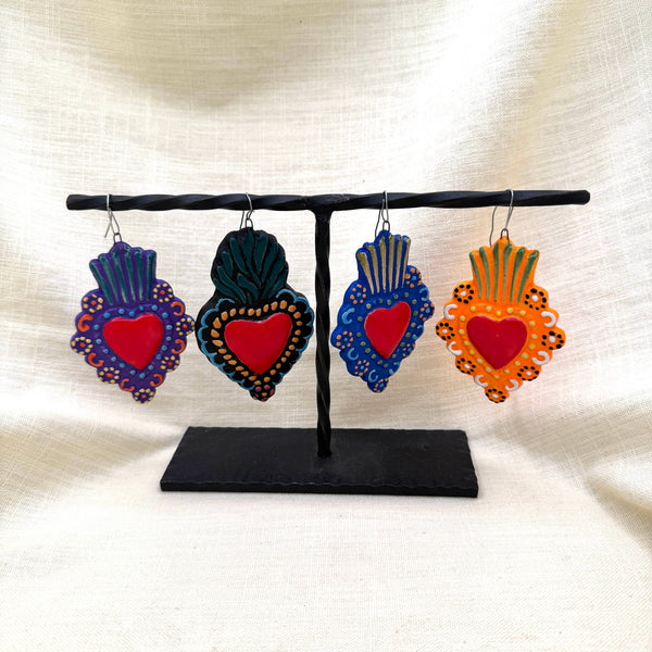 Ceramic Heart Milagro Ornament, Medium, Peru