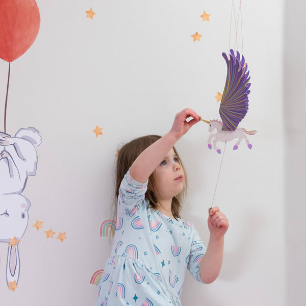 Unicorn Flying Mobile - Purple