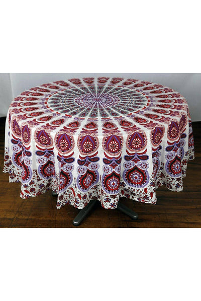 Round Tablecloth Tapestry Purple/red Mandala