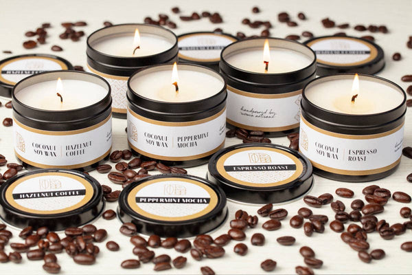 Coffee Travel Tin Candle-Peppermint Mocha