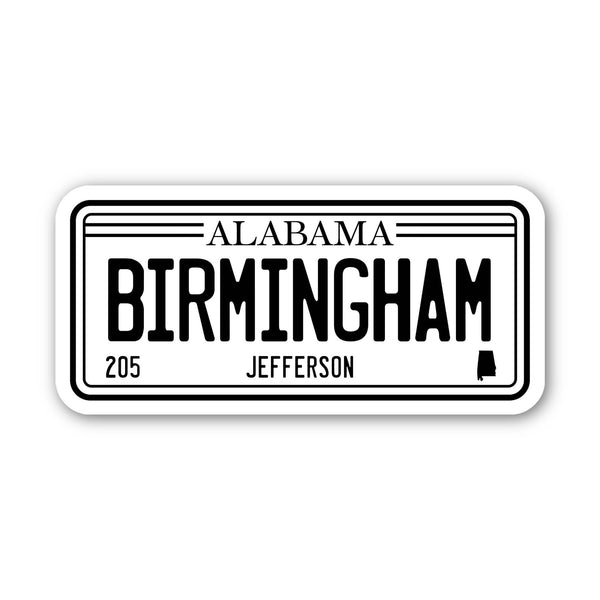 Birmingham, Alabama License Plate Sticker