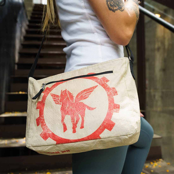 Medium Recycled Crossbody Bag -  Travel Purse - New Style