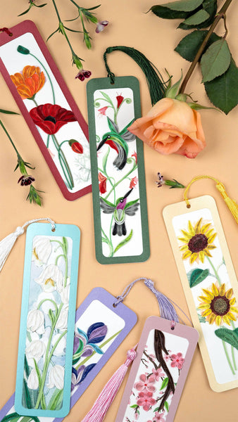 Handmade Quilled Paper Lily of the Valley Bookmark