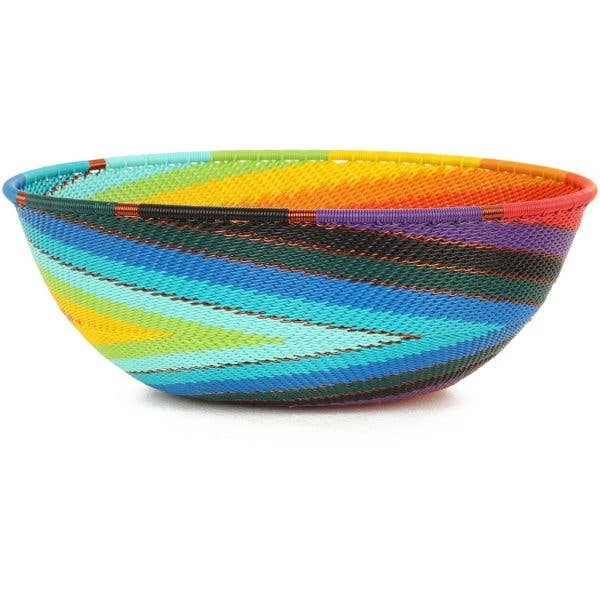 Rainbow Zulu Wire Baskets - Bowl