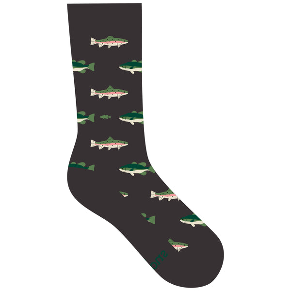 Socks that Protect National Parks (Gray Fish)- Medium