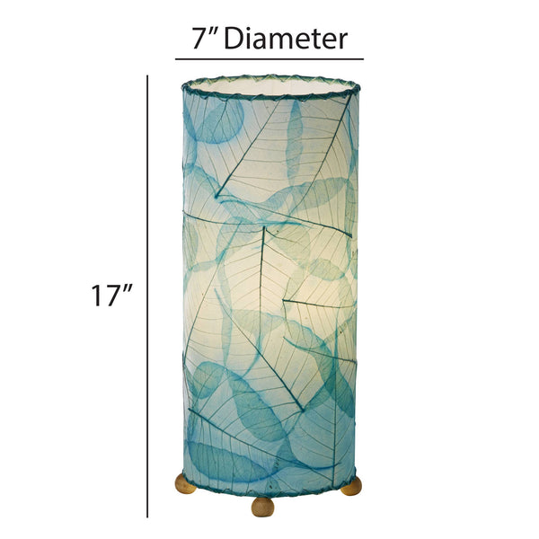 Banyan Table Lamp Sea Blue, Shade Made of Alibangbang Leaves