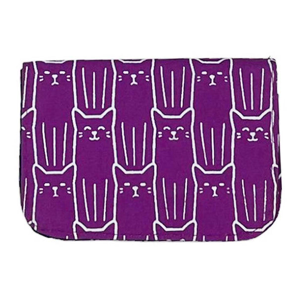 Cotton Canvas Cardholders - Cat Prints - Small Wallet