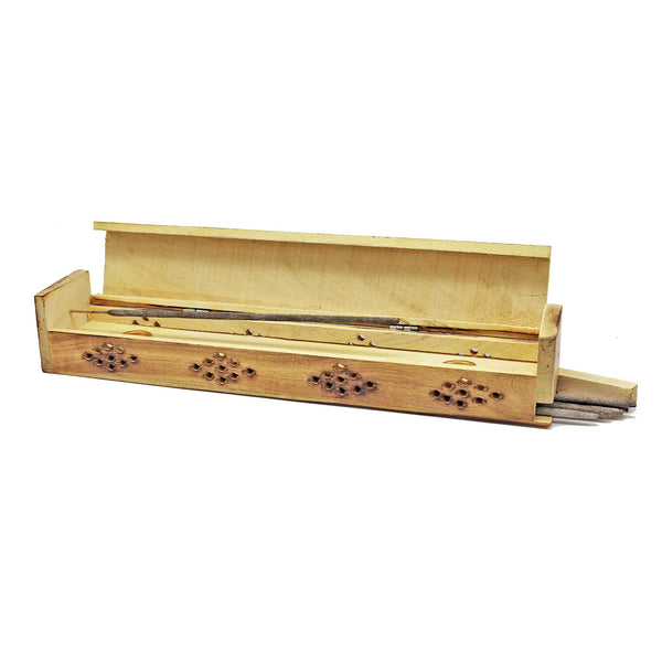Wooden Incense Burner Box - Love Art