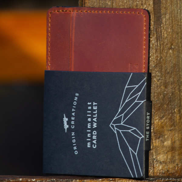 Leather Card Wallet-Saddle Brown