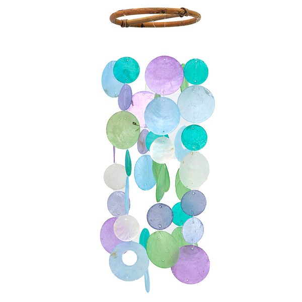 Capiz Chime Small Round-Wisteria