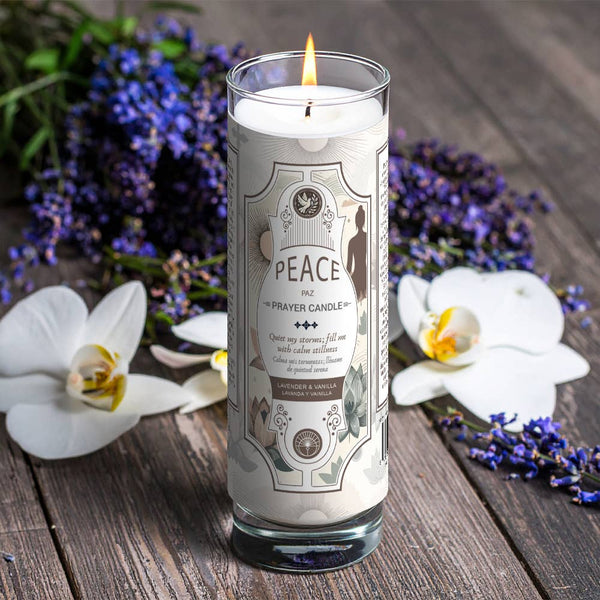 Peace Prayer Candle 8"
