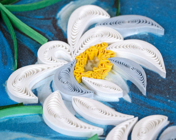 Quilled Lotus Pond Greeting Card