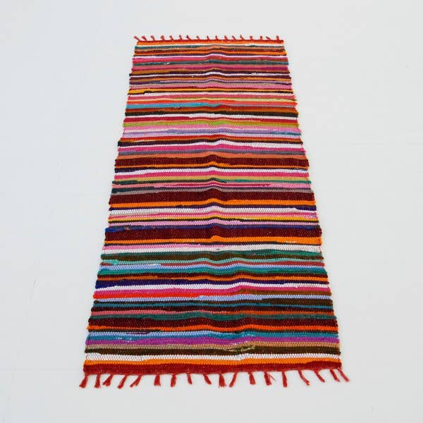 Handmade Recycled Cotton Rag Rug - Door Mat