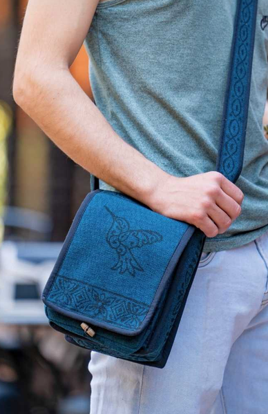 Blockprint Flap Bag