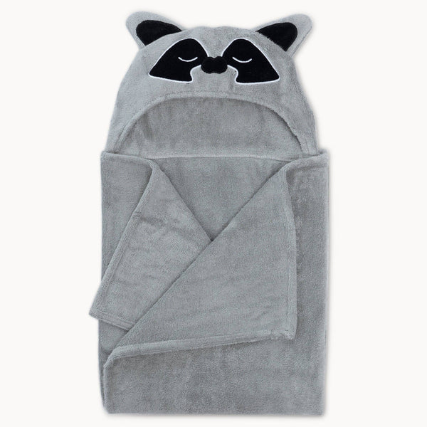 Raccoon Bamboo Hooded Towel for Kids