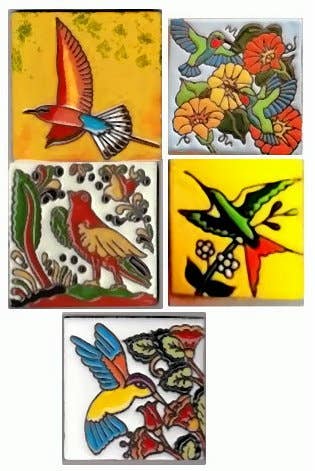 Birds tile assortment