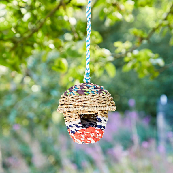 Acorn Recycled Cotton Birdhouse - Handmade