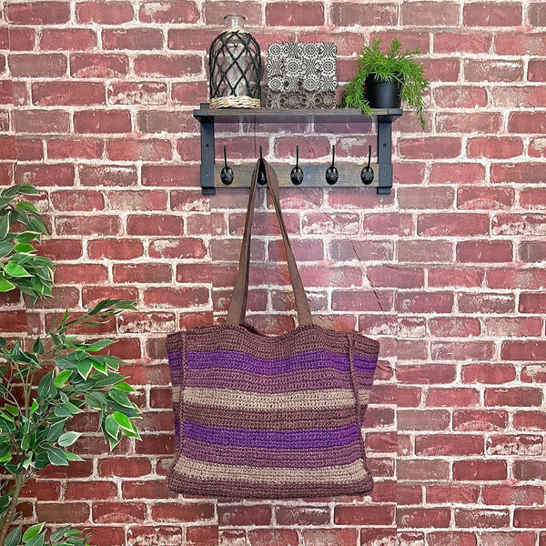 Anya Bag - Large Box Bag with lining -  Brown tones
