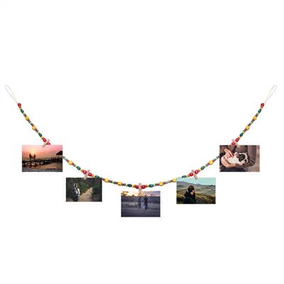 Sachie Bead and Clothespin Photo Garland