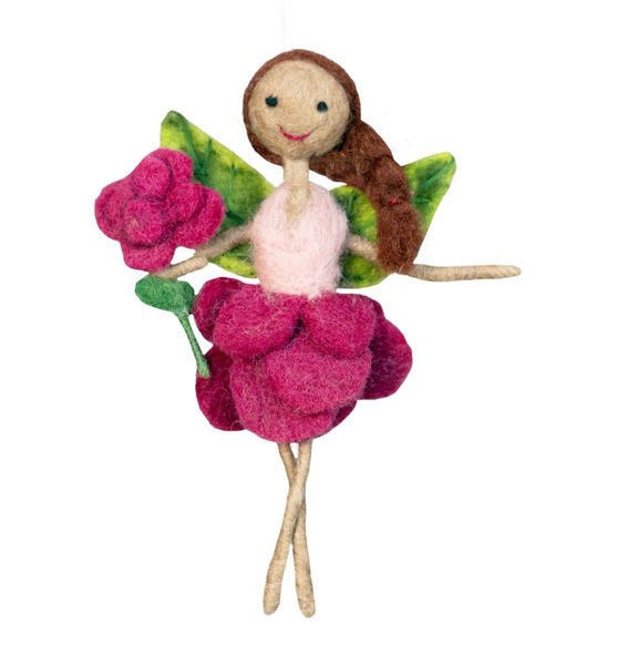 Rose Flower Fairy Ornament