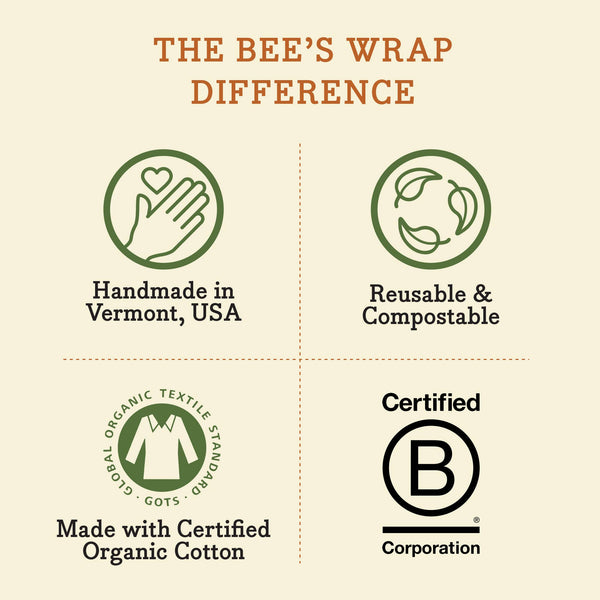 Bee's Wrap - New! Plant-Based Assorted 5 Pack - Meadow Magic