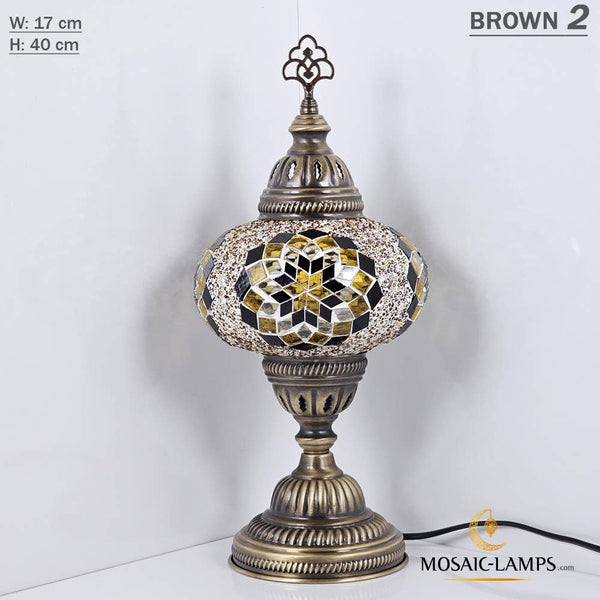 10+ Colors - Turkish Mosaic Large Globe Table Lamp, Marrakec
