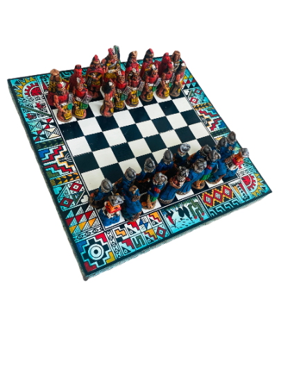 Peruvian Handmade Chess Board Game 8"