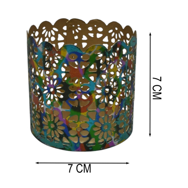 Multicolor Iron Votive Candle Holder 2.75"