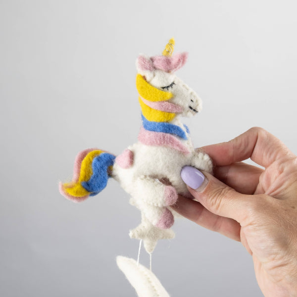 Baby Mobile - Nursery Décor - Pastel Rainbow Unicorn