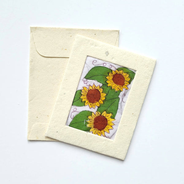 Batik Sunflower Mini Card