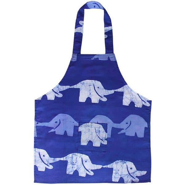 Apron Kids: Elephants - Blue-Organic