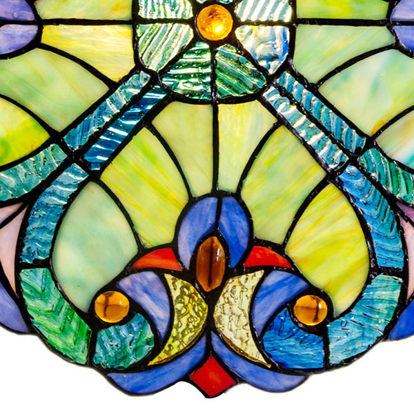 12"H Halston Multicolor Stained Glass Window Panel