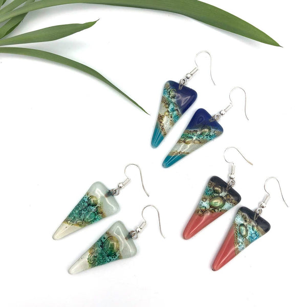 Large Glass Earring Assortment (18 units of mixed shapes)