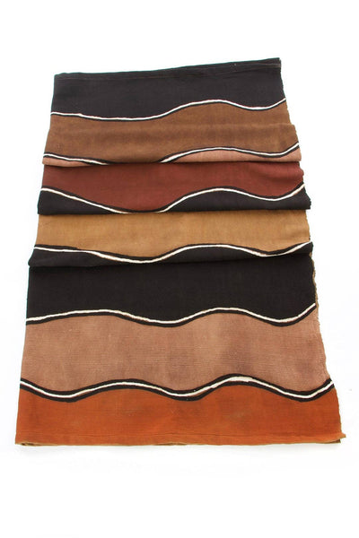 Malian Mudcloth Terrain Organic Cotton Mudcloth Throw