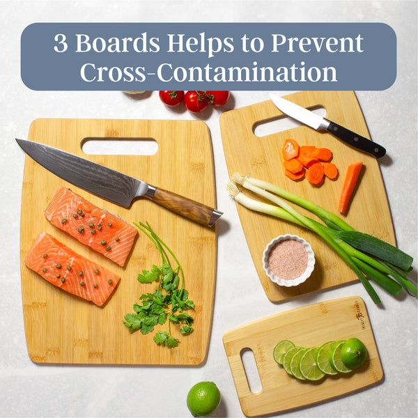3-Piece Bamboo Cutting Board Set