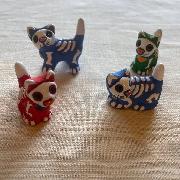 Ceramic Skelly Kitten, Peru